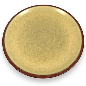 Denby England Luncheon Plate Stoneware Lemon Juice Speckled M 9" Yellow